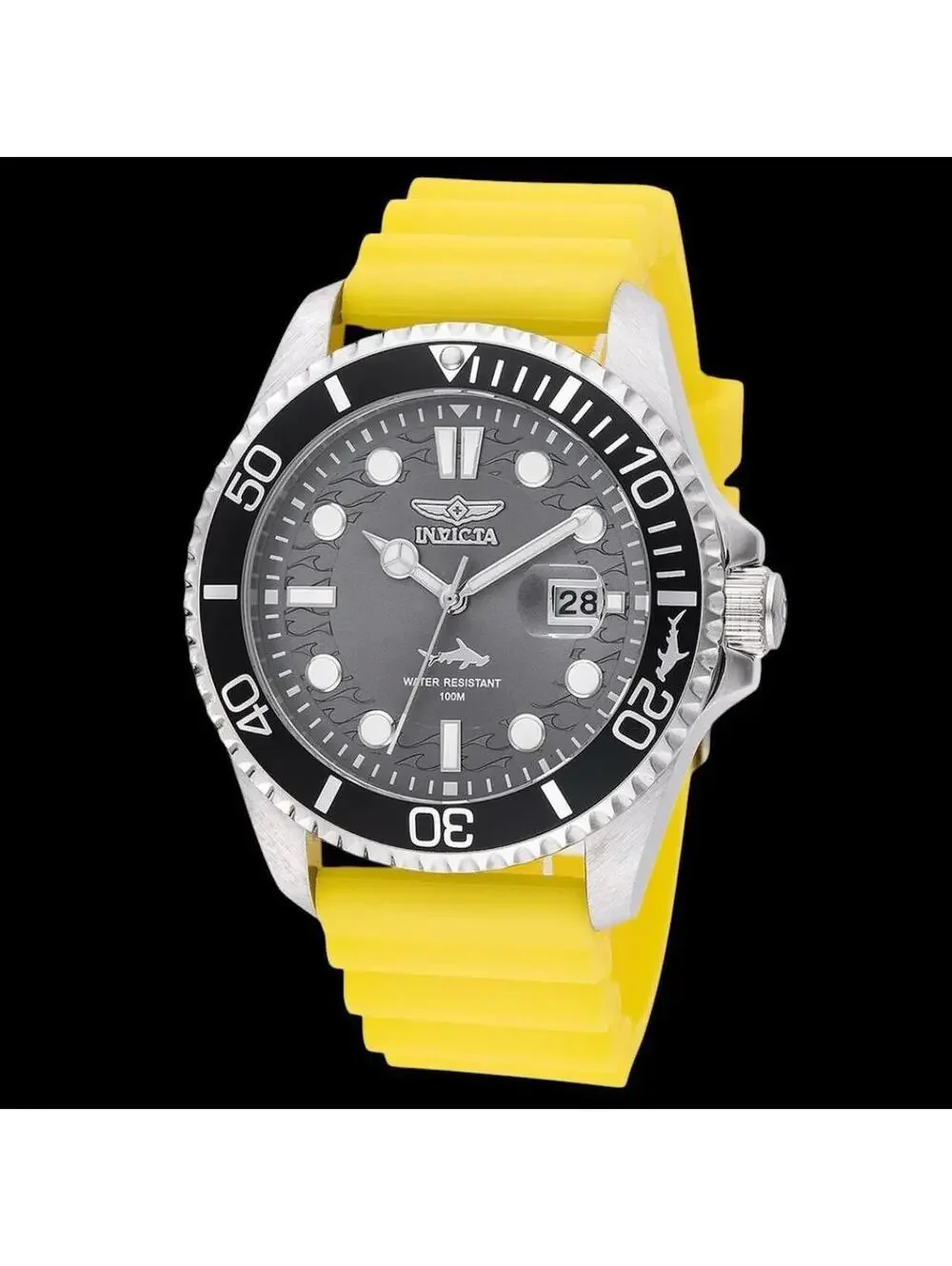Invicta Pro Diver Shark Men's Watch - 43mm. Yellow (47163)